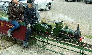 Train on the raised railway